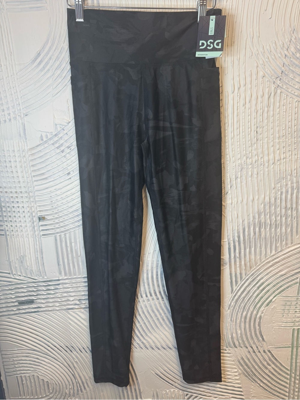DSG Black Camo-Print High-Waist Girls' Leggings